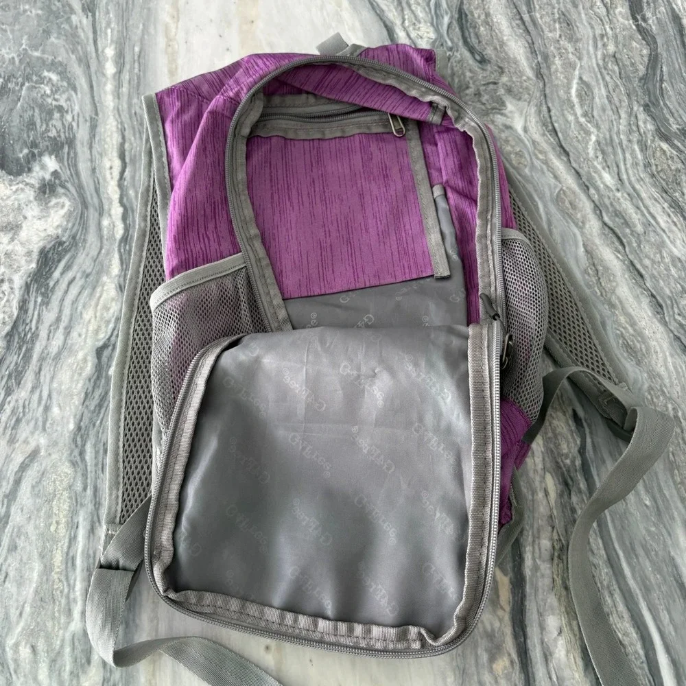 G4Free Unisex Purple Lightweight Packable Outdoor Hiking Daypack Backpack 10L